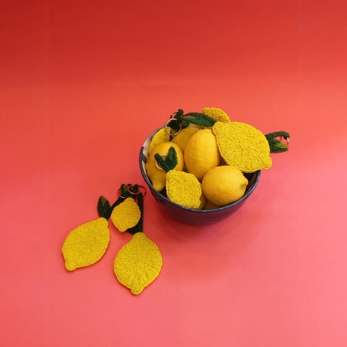 Double Lemon Charm Keyring