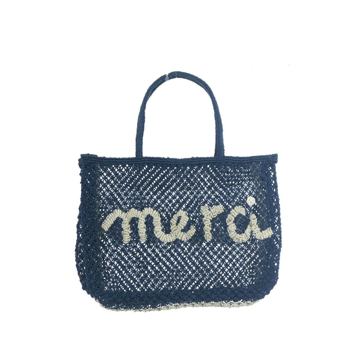 Small Merci Jute Bag - Dark Navy