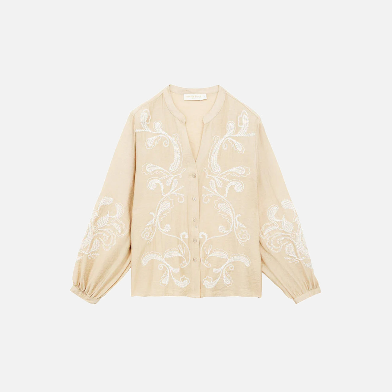 Beyta Embroidered Blouse - Beige