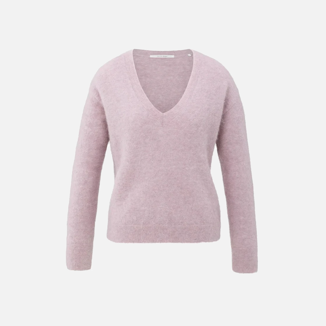 Soft Sweater with V-neck - Cloud Gray Purple