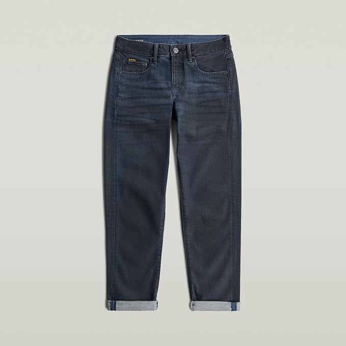 Kate Boyfriend Jeans - Rinsed Blue Ink Coated