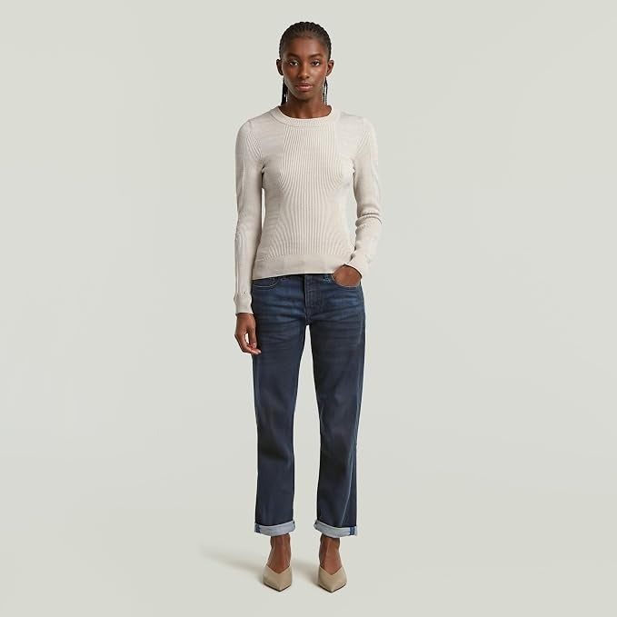 Kate Boyfriend Jeans - Rinsed Blue Ink Coated