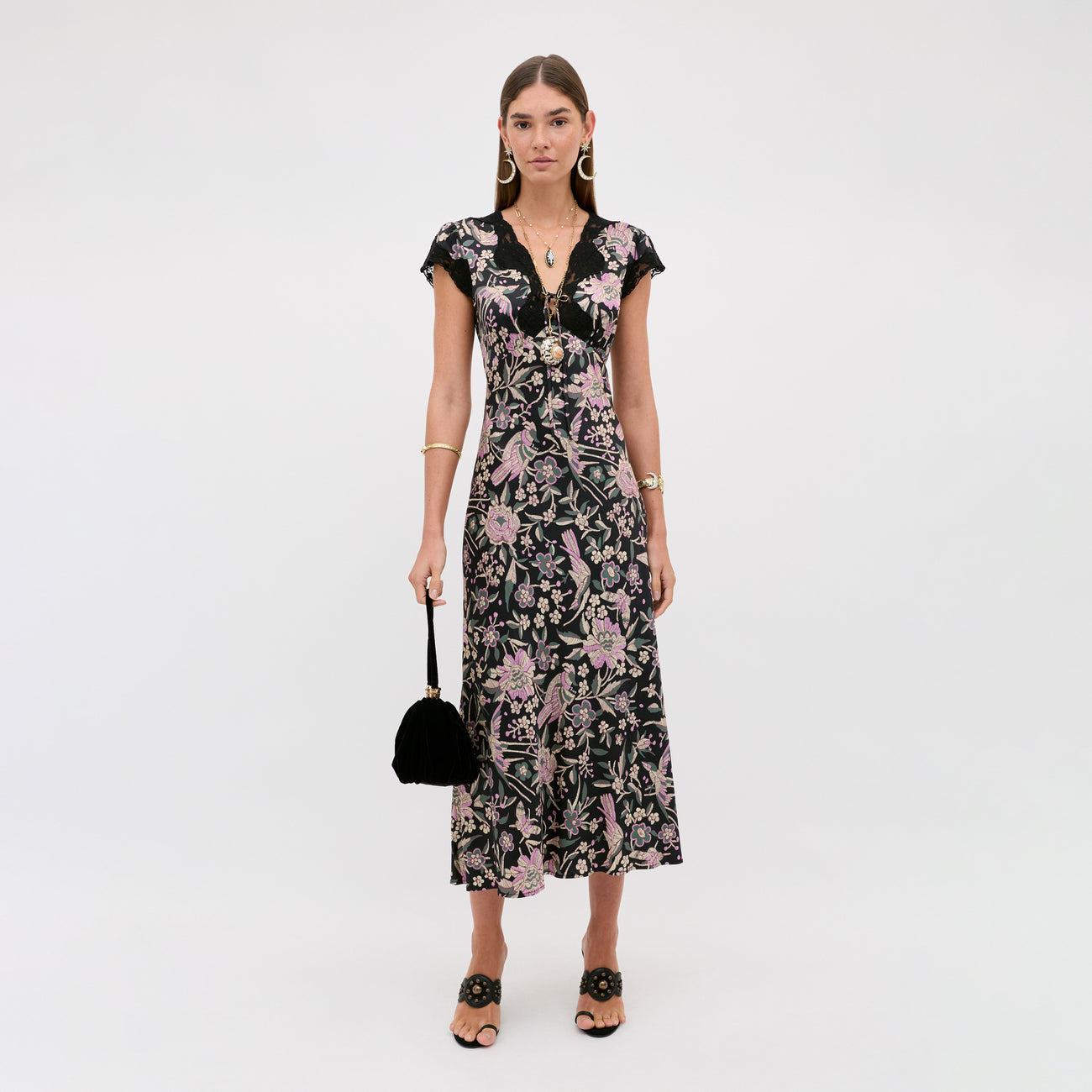 Amari Dress - Kyoto Floral Black