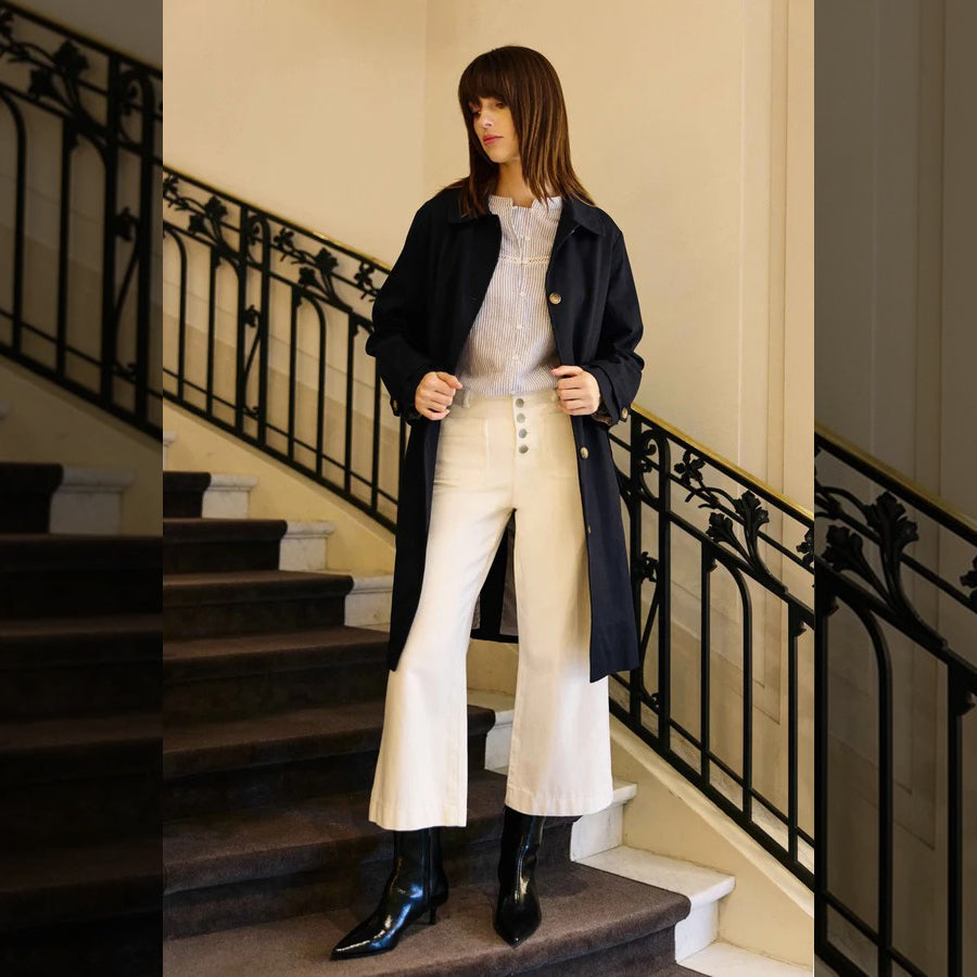 Atlanta Wide-Leg Jeans - Blanc