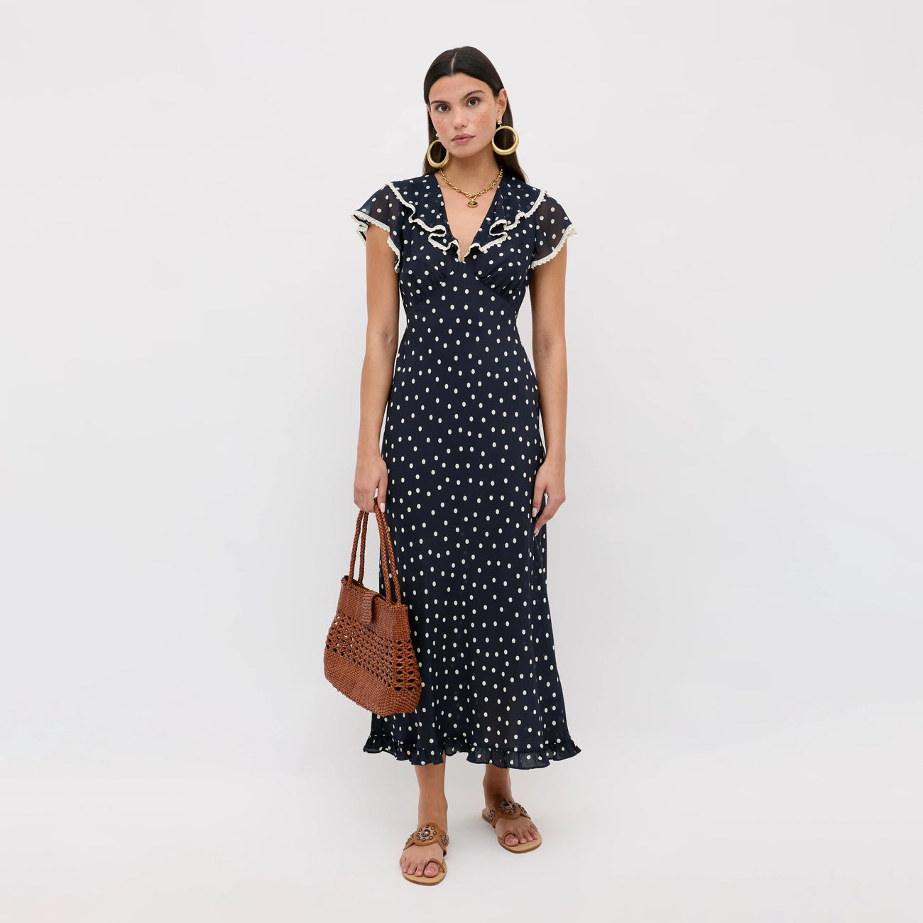 Bethea Dress - Layla Dot Navy