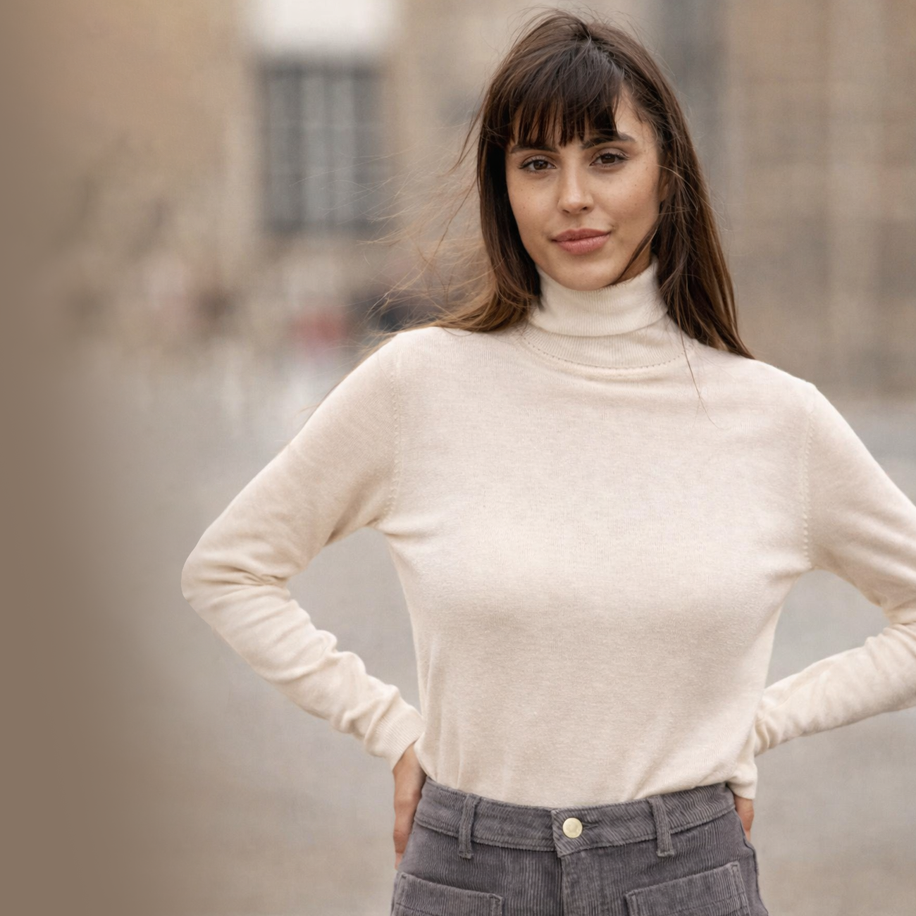 Miloe Turtleneck Sweater - Ecru