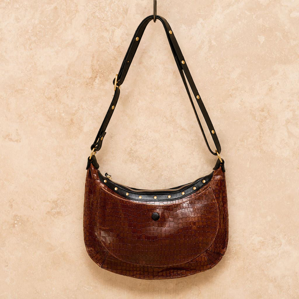 Izzie Bag - Chestnut Ganache with Studs