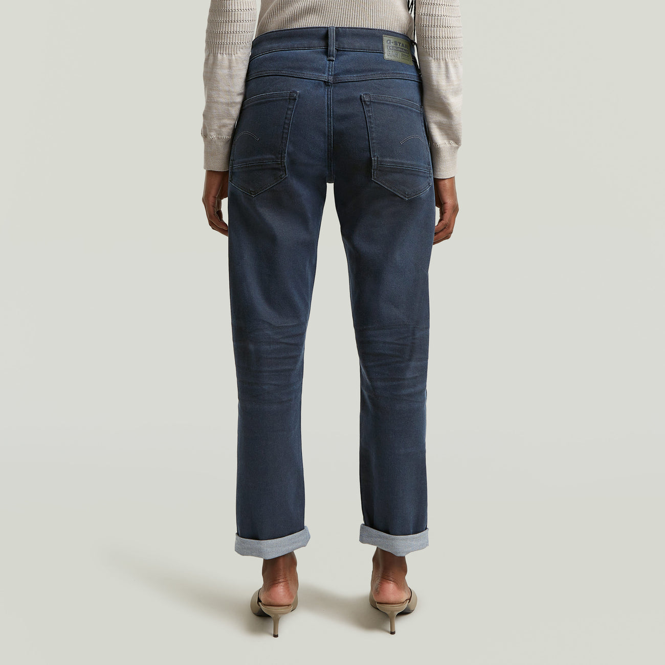 Kate Boyfriend Jeans - Rinsed Blue Ink Coated