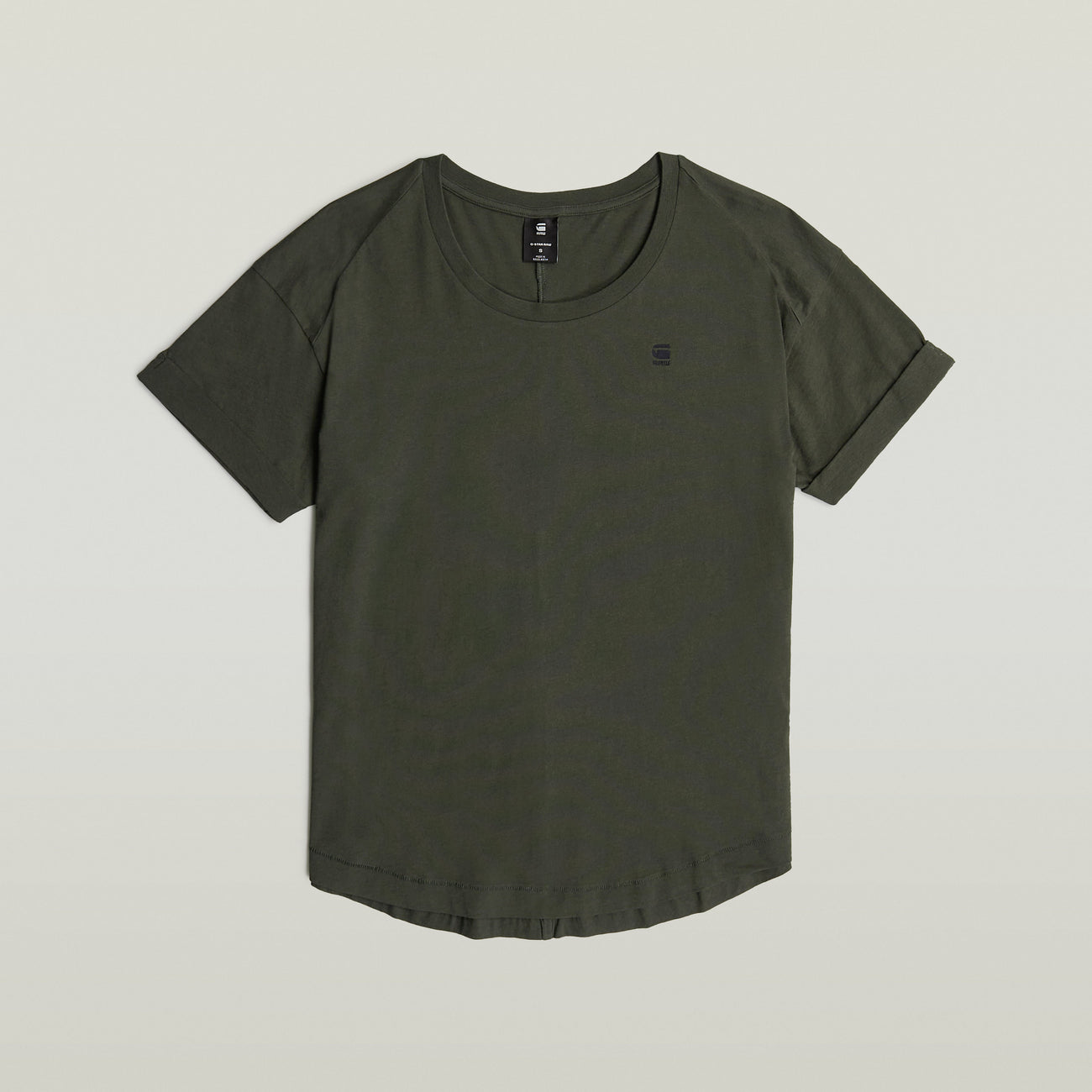 Rolled Up Sleeve Boyfriend Top - Asphalt Grey