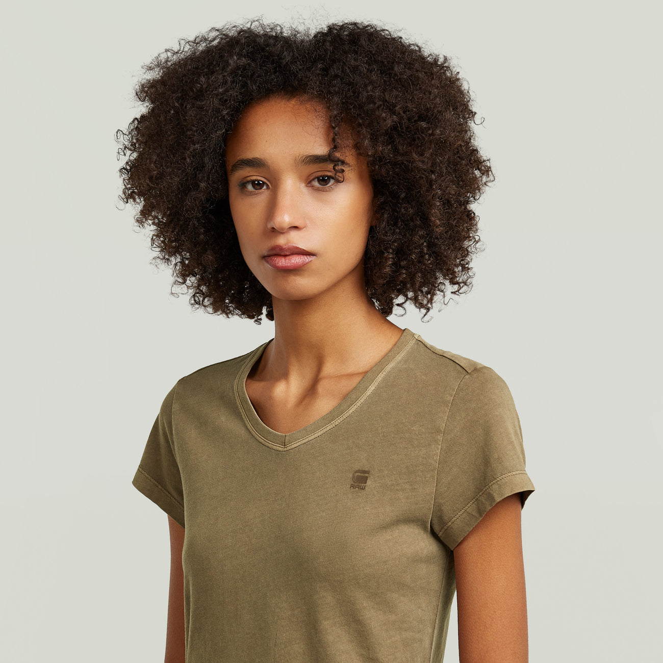 Overdyed Eyben Slim V T-Shirt 2.0 - Teak