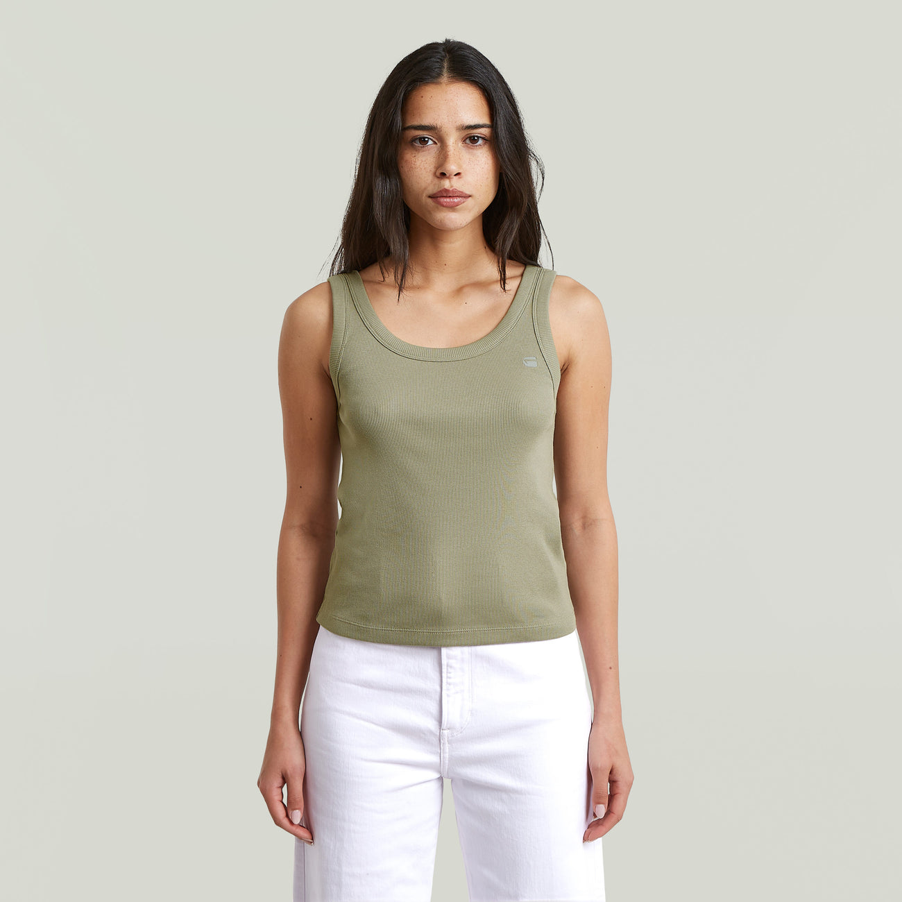 Slim Rib Tank T-Shirt - Light Orphus Green