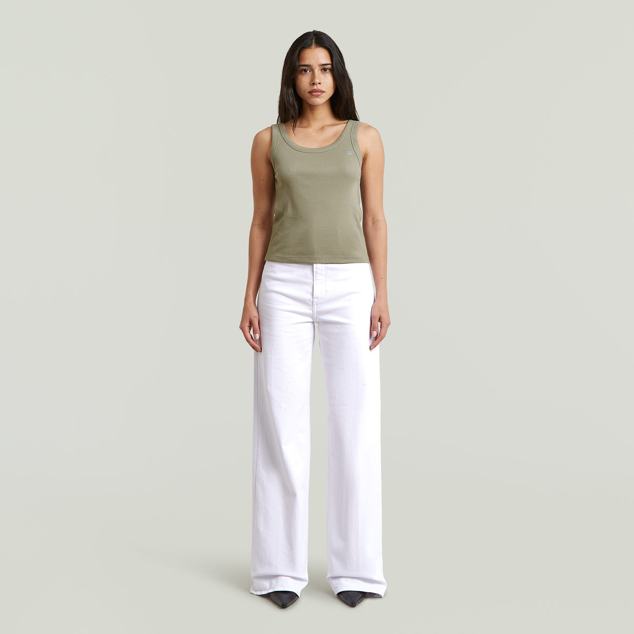 Slim Rib Tank T-Shirt - Light Orphus Green
