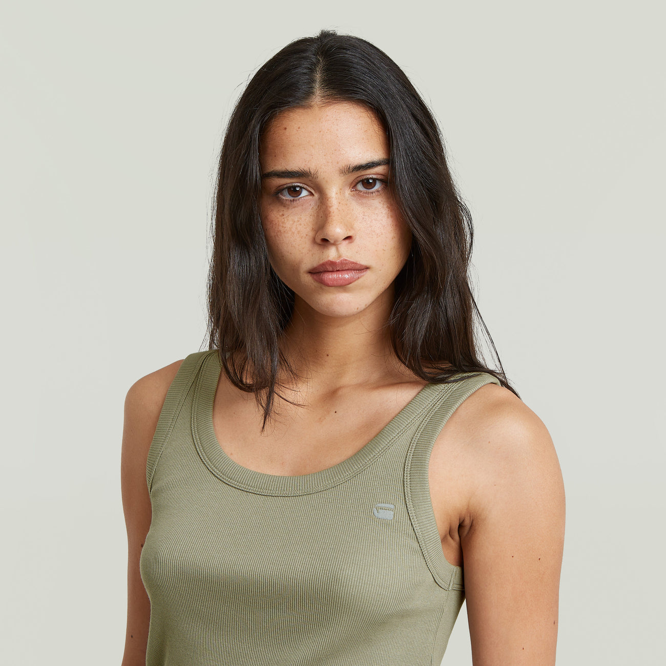 Slim Rib Tank T-Shirt - Light Orphus Green