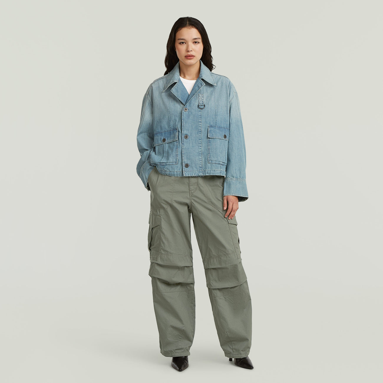 Parachute Oversized Jacket - Light Blue