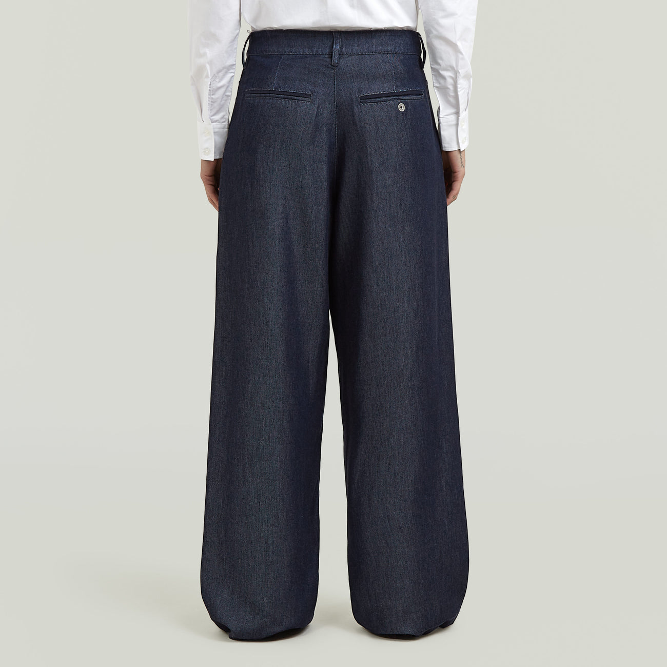 Pleated Wide-Leg Chinos