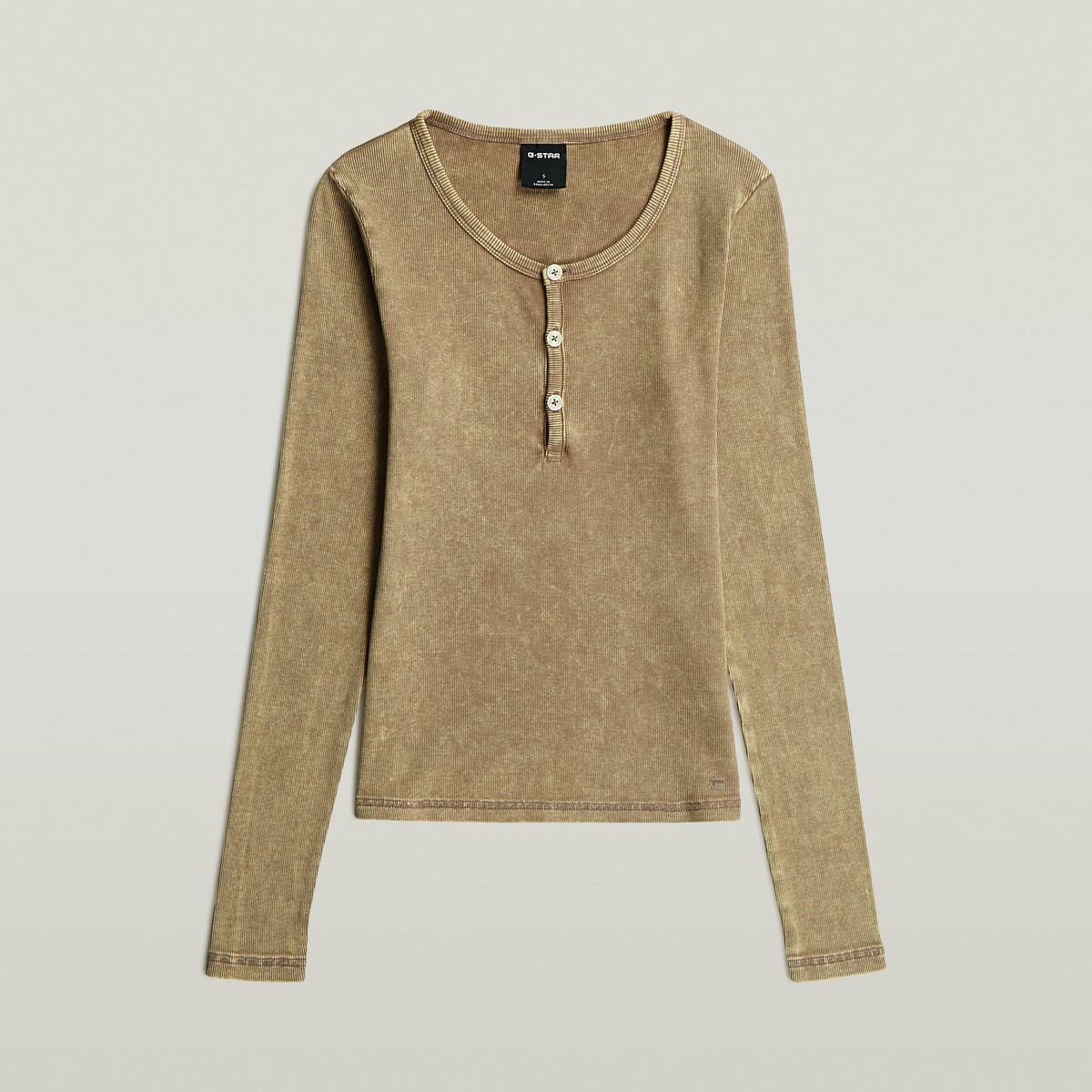 Vintage Slim Henley T-Shirt - Fossil
