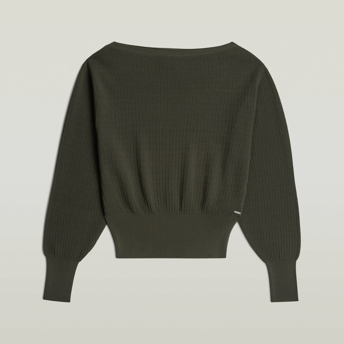 Open Neck Structure Knit - Asphalt