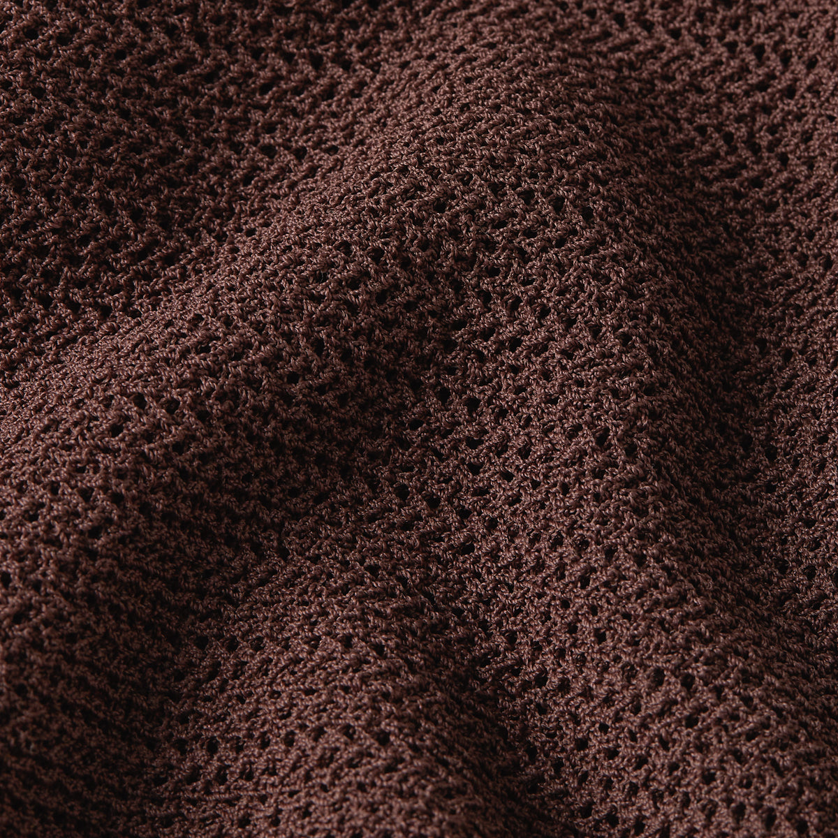 Open Neck Structure Knit - Coffee Bean