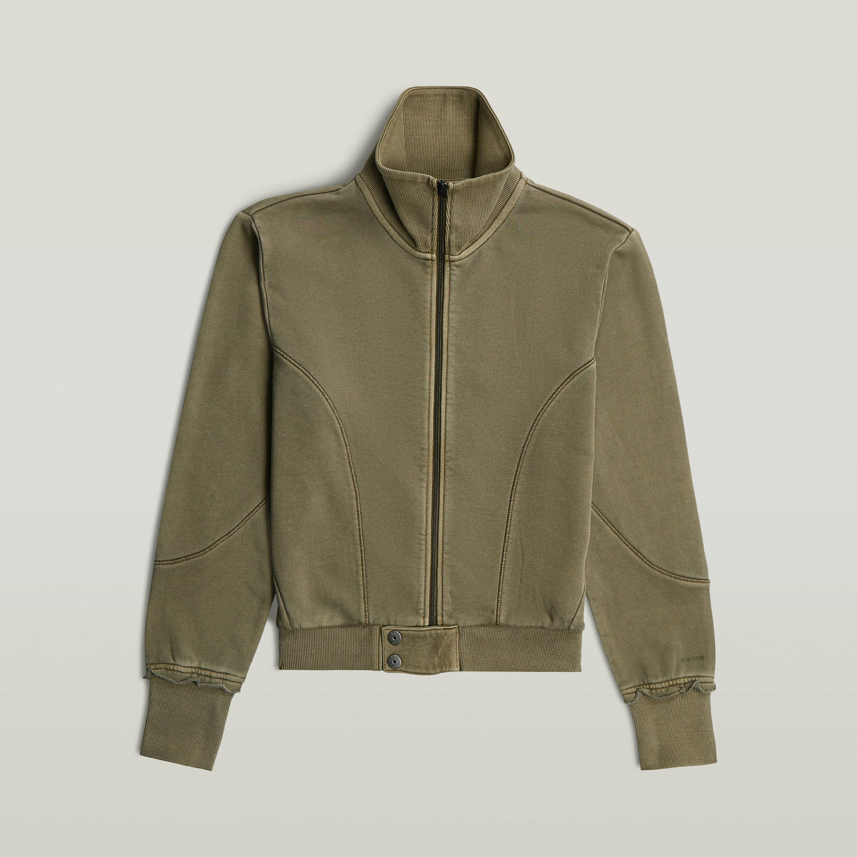 Washed Zip Thru Sweater