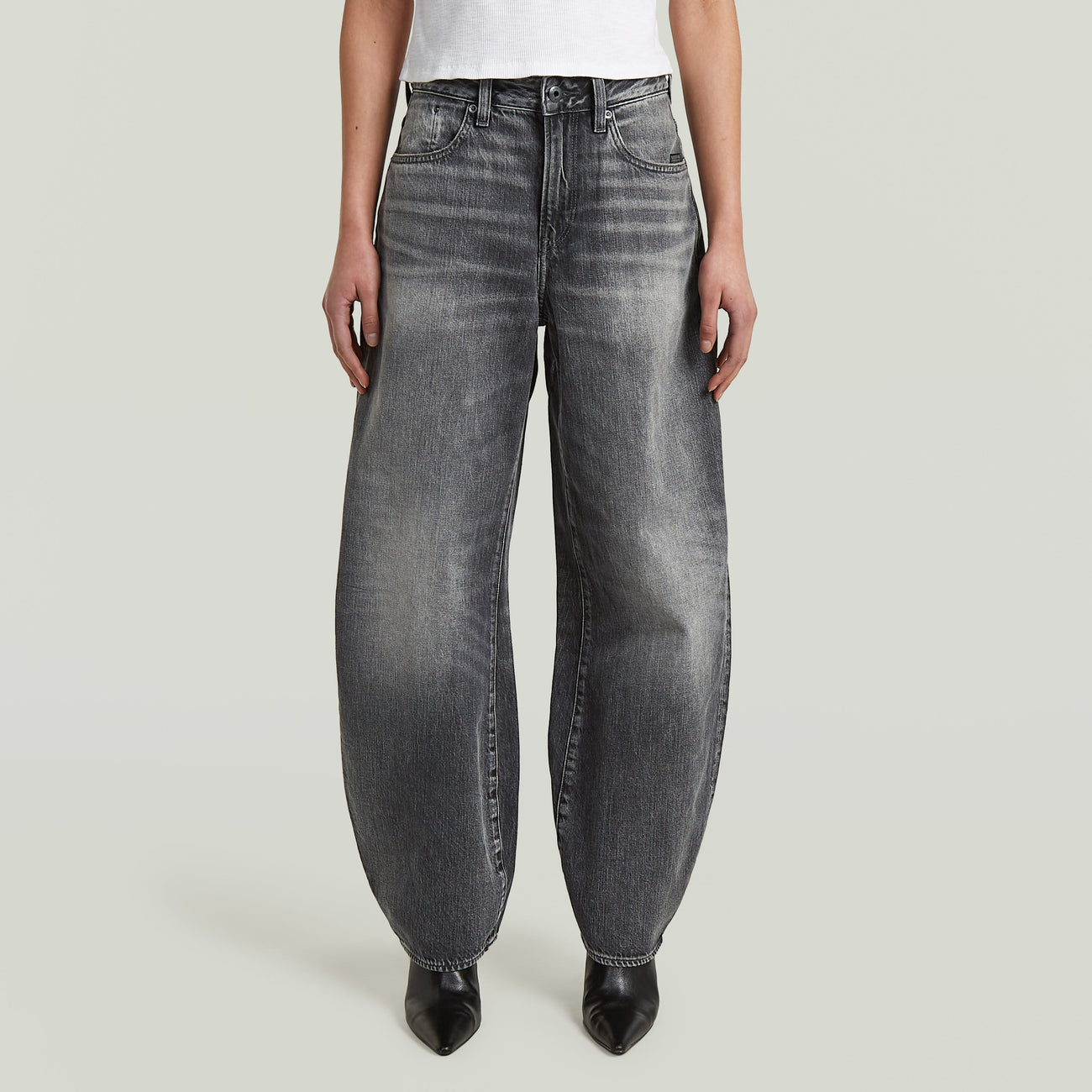 Barrel Loose Jeans - Grey