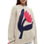 Oversized Tulip Intarsia Knitted Sweater - Oatmeal Melange