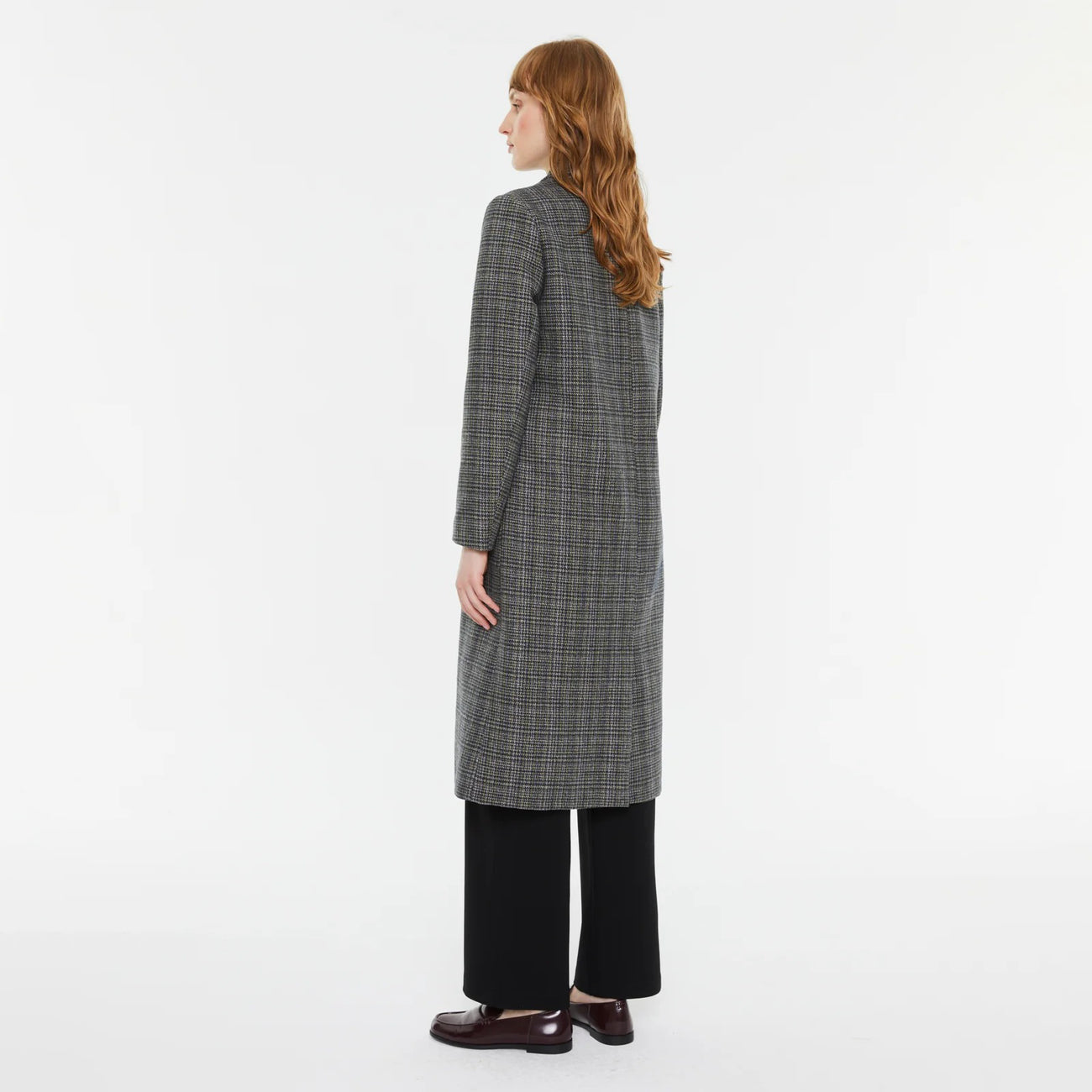 Long Plaid Coat