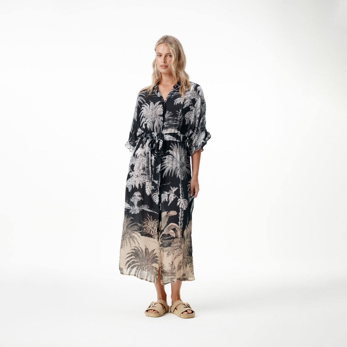 ~ Jasmine Dress - Midnight Palm