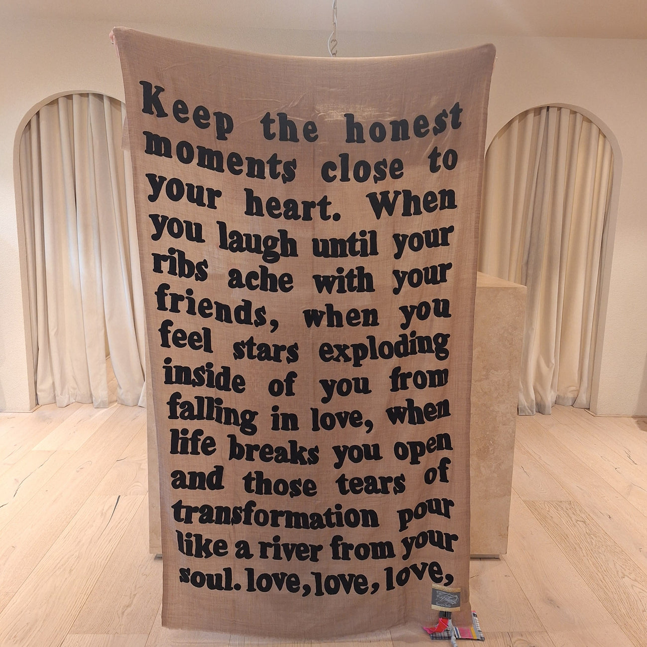 Karien Belle Scarf - Black x Taupe