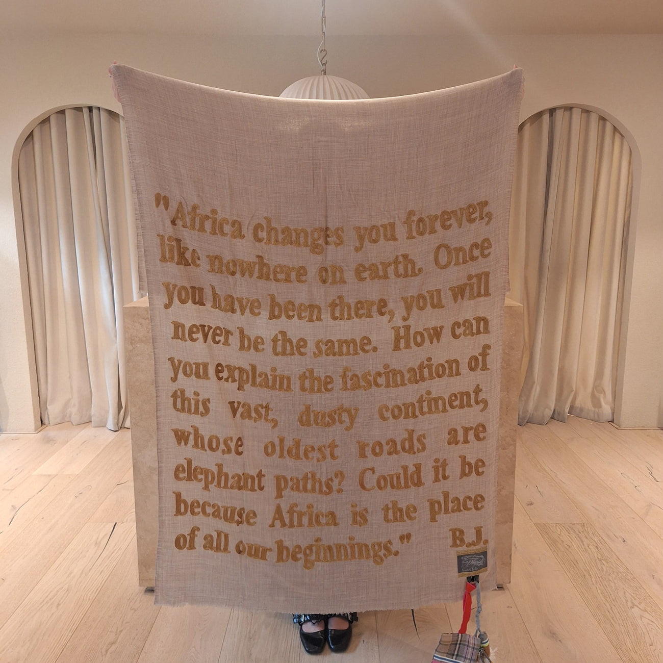 Karien Belle Scarf - Gold x Beige