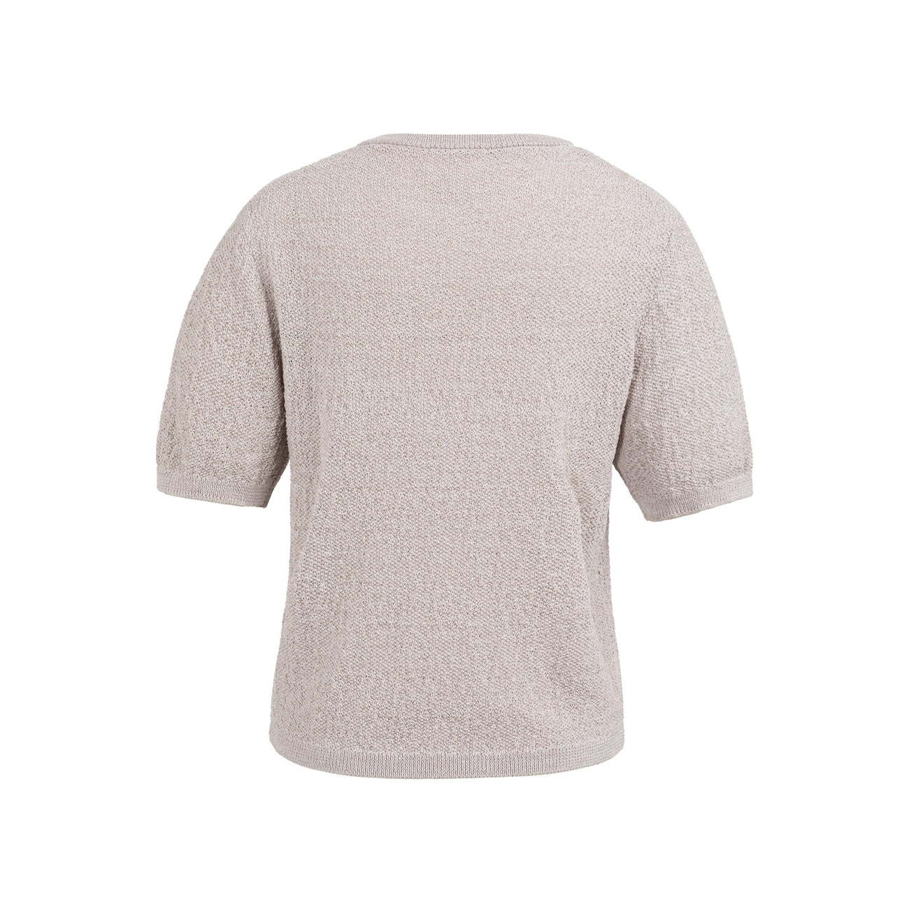 Textured Short Sleeve Knitted Sweater