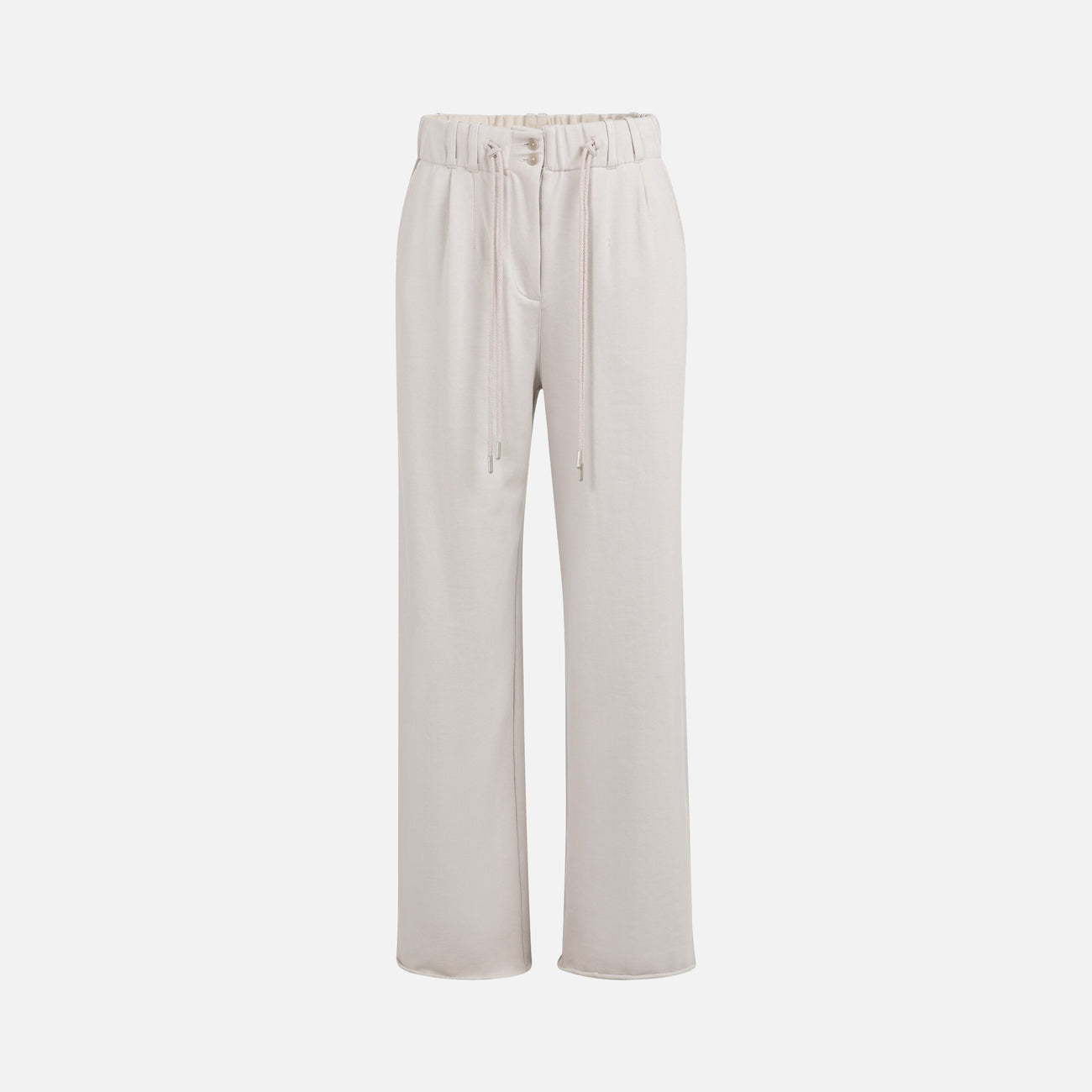 Wide-Leg Trousers with Pleats & Drawcord