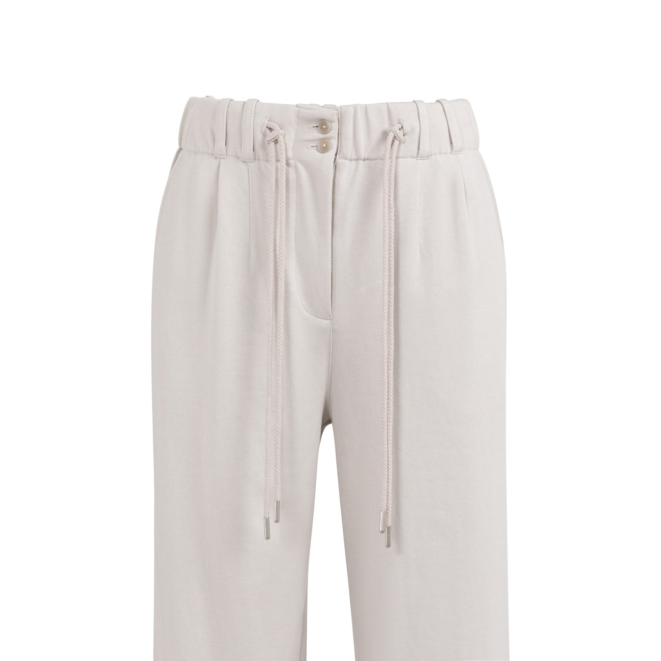 Wide-Leg Trousers with Pleats & Drawcord