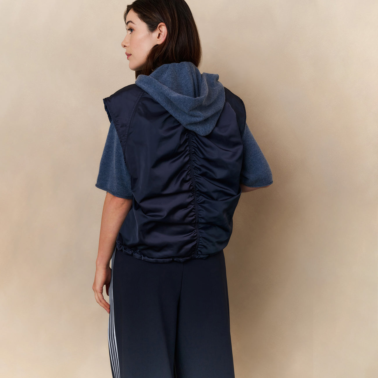 High Waist Trousers with Side Stripes