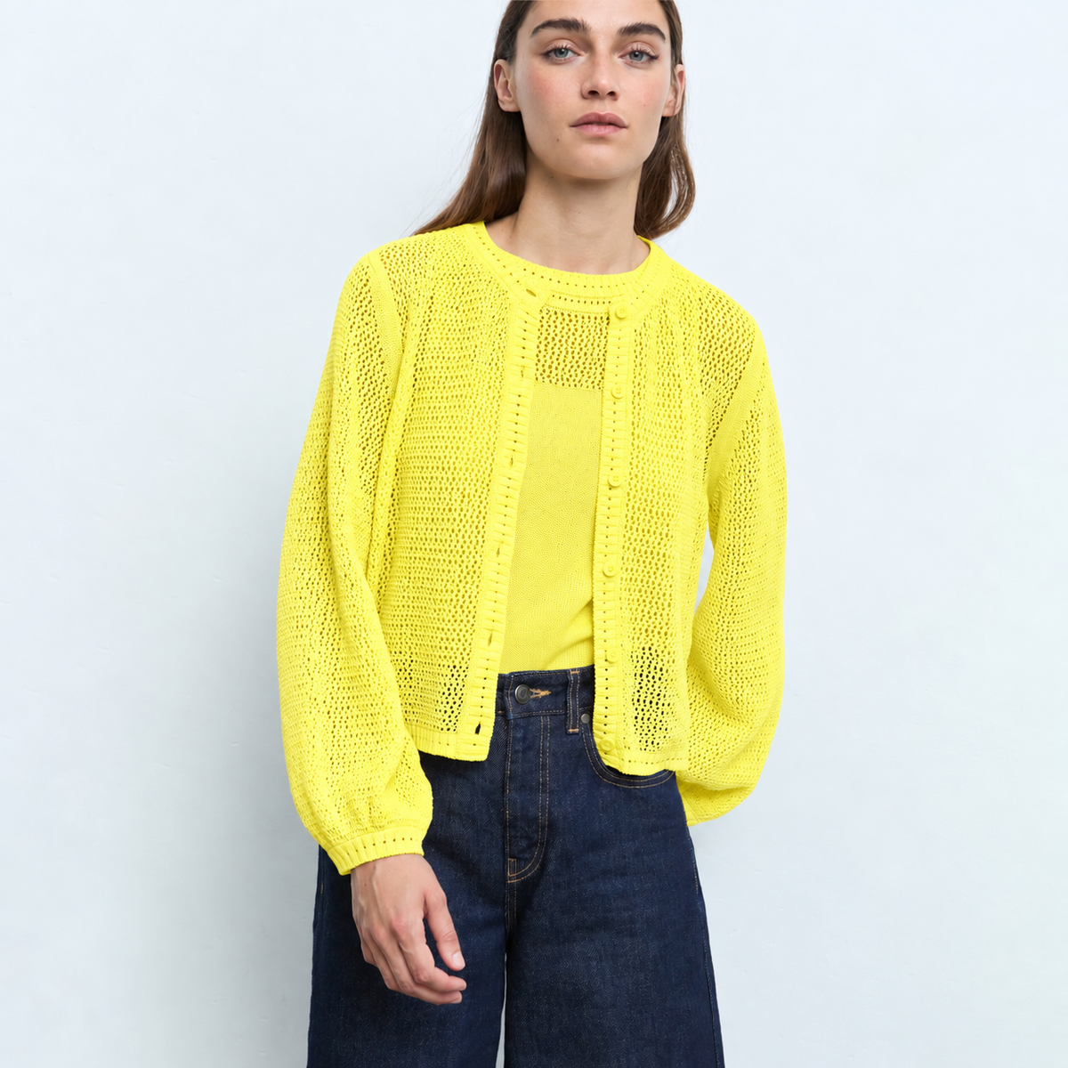 Knit Cardigan - Lemon