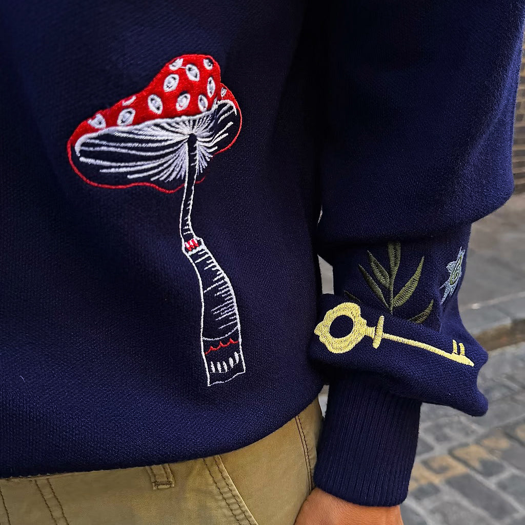 Navy Icons Cardigan