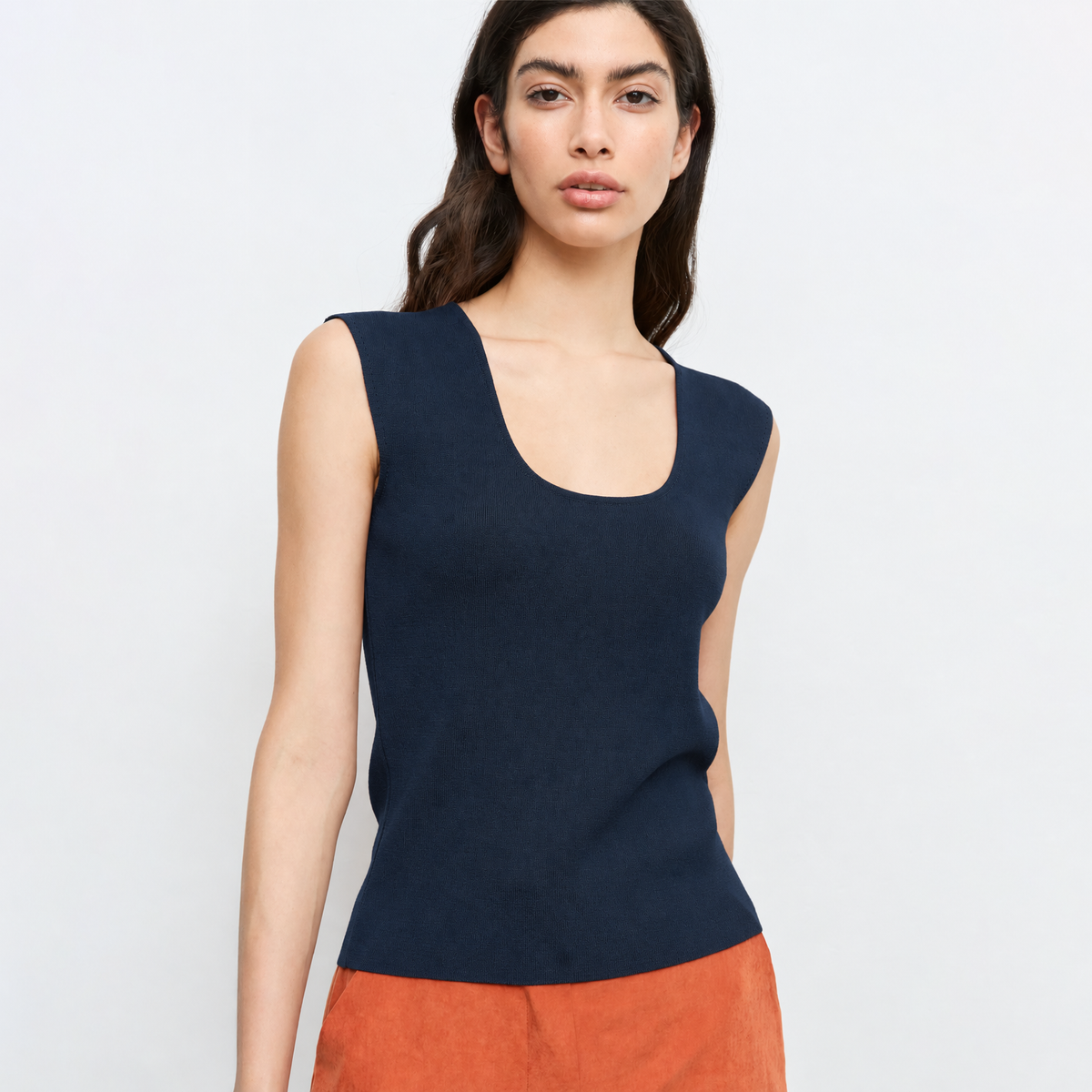 Scoop Neck Top - Marine