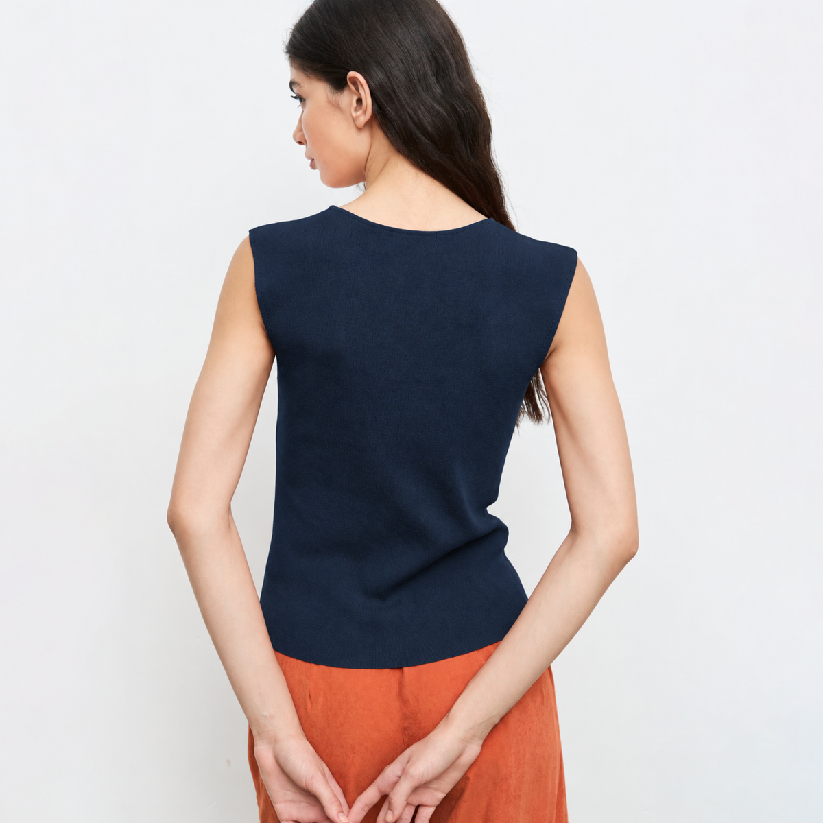 Scoop Neck Top - Marine