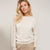 Open Back Sweater With Contrast - Moonbeam Sand