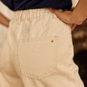 Prune Wide Beige Jeans