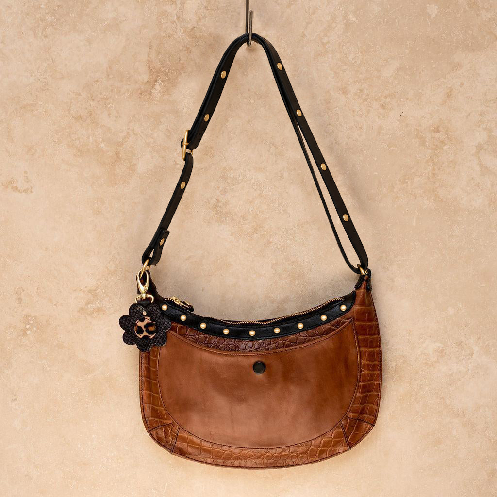 Izzie Bag - Pecan Pie with Studs