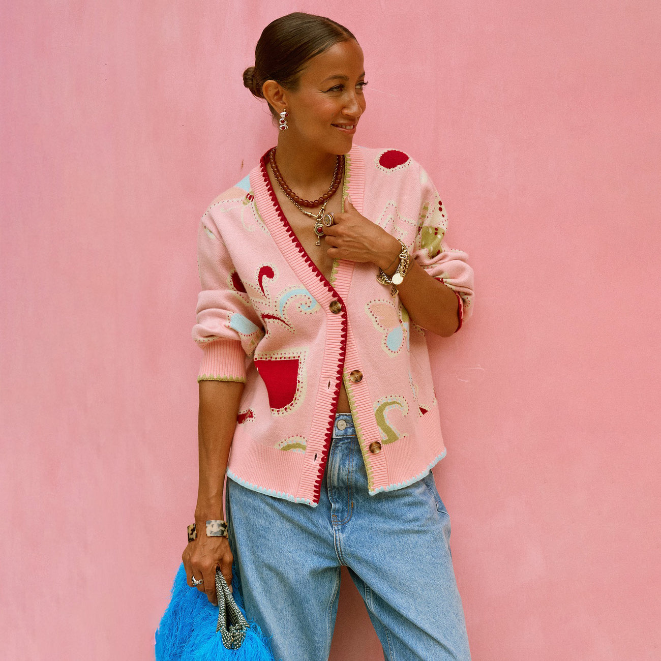 Pink Astra Hannah Cardigan