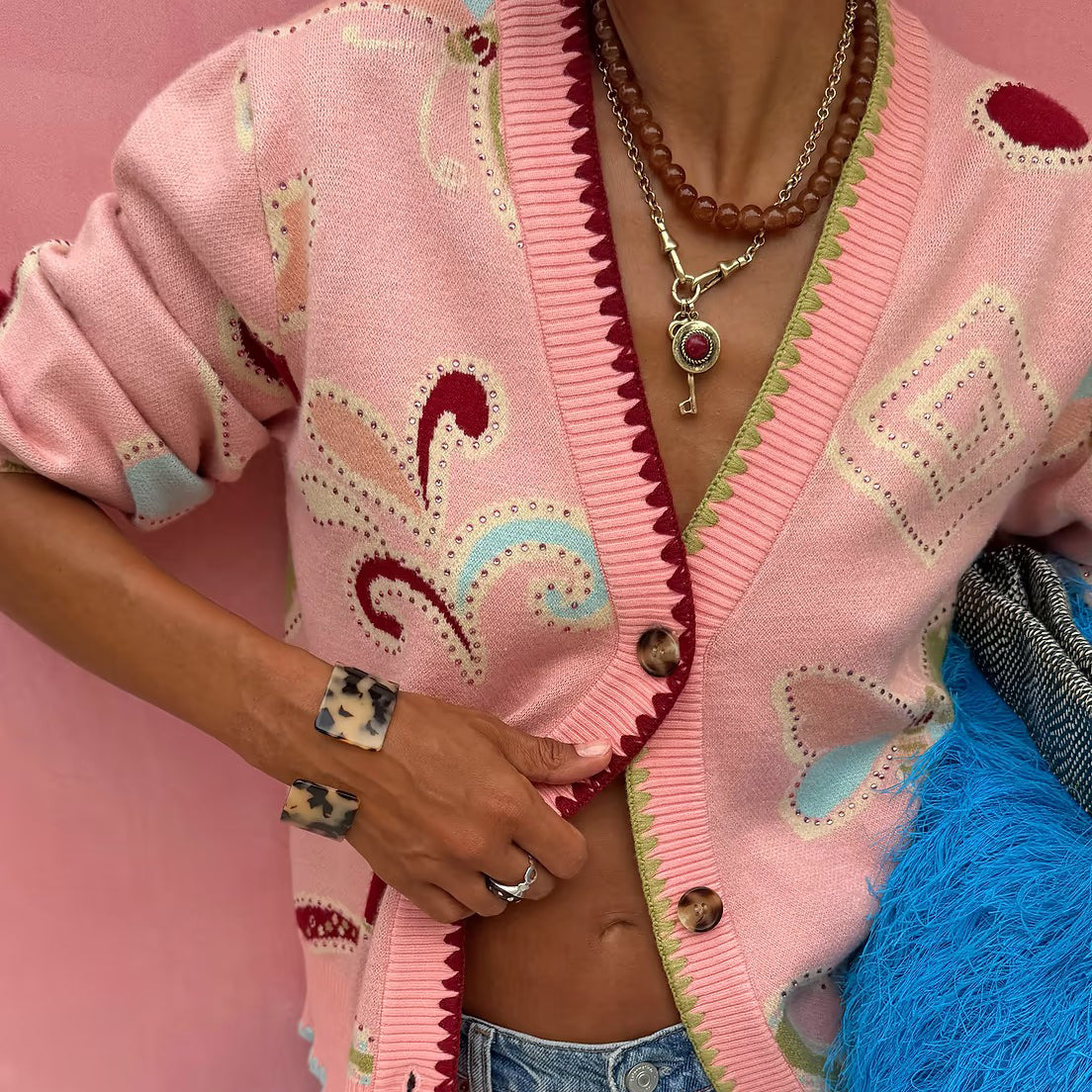 Pink Astra Hannah Cardigan