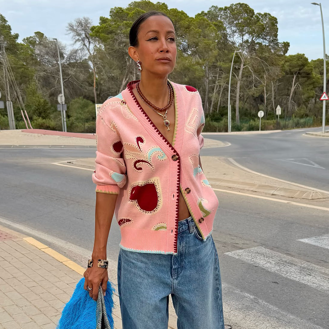 Pink Astra Hannah Cardigan