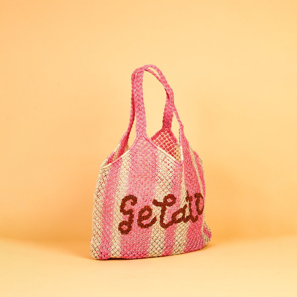 Gelato Drew Jute Bag - Natural, Rose & Spice