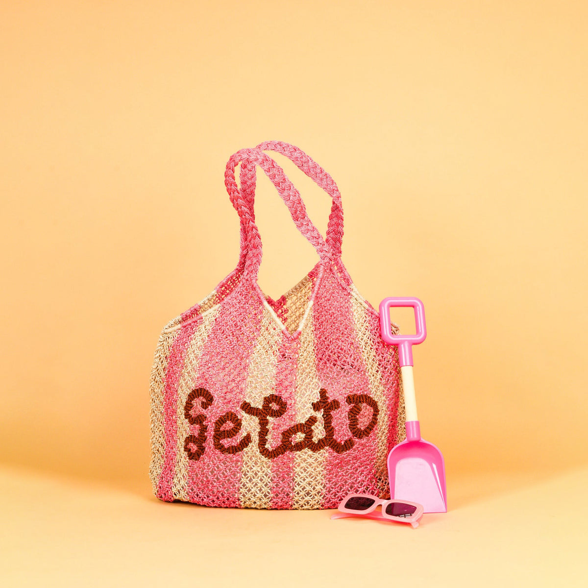 Gelato Drew Jute Bag - Natural, Rose & Spice