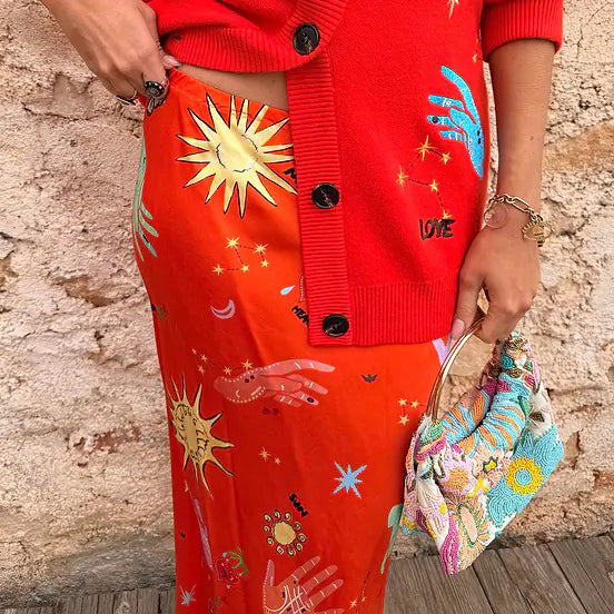 Red Celestial Dorris Skirt