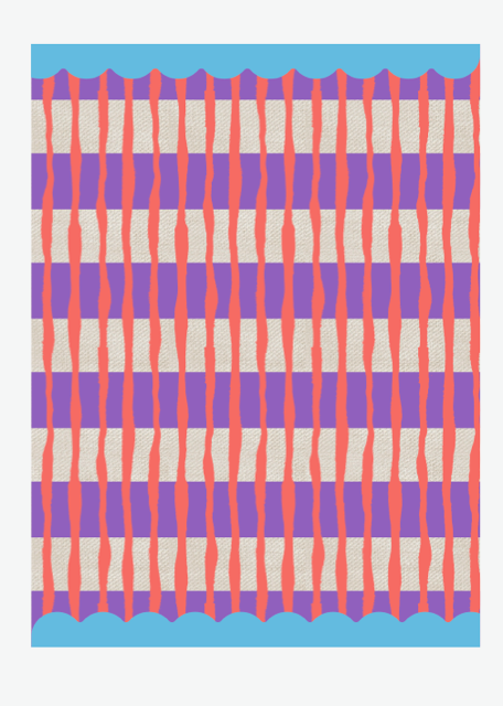 Feast Fiesta Tea Towel - Purple