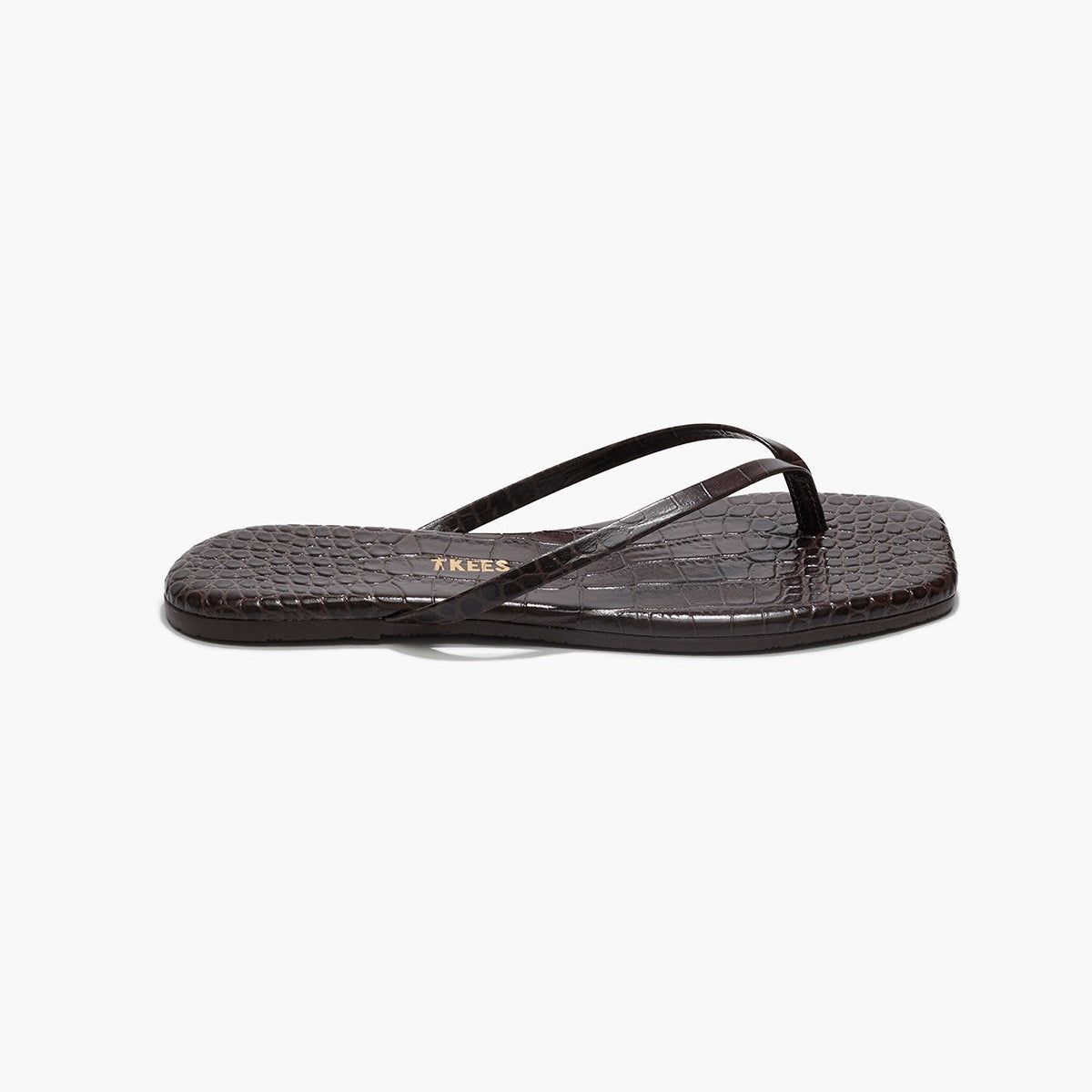 Square Toe Lily Croc - Carob