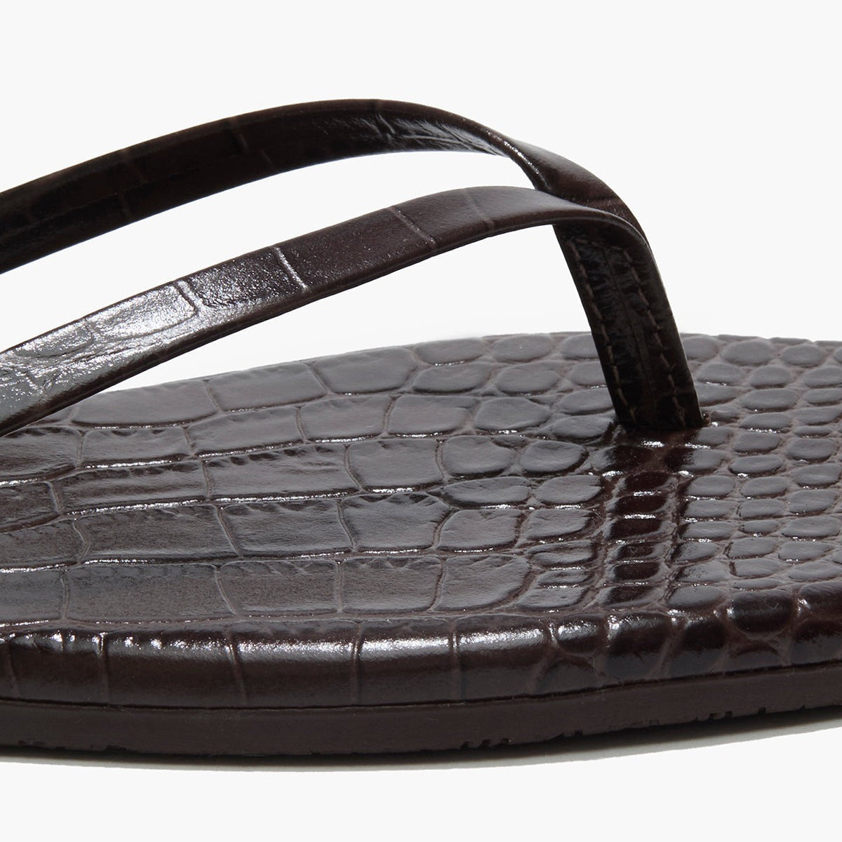Square Toe Lily Croc - Carob