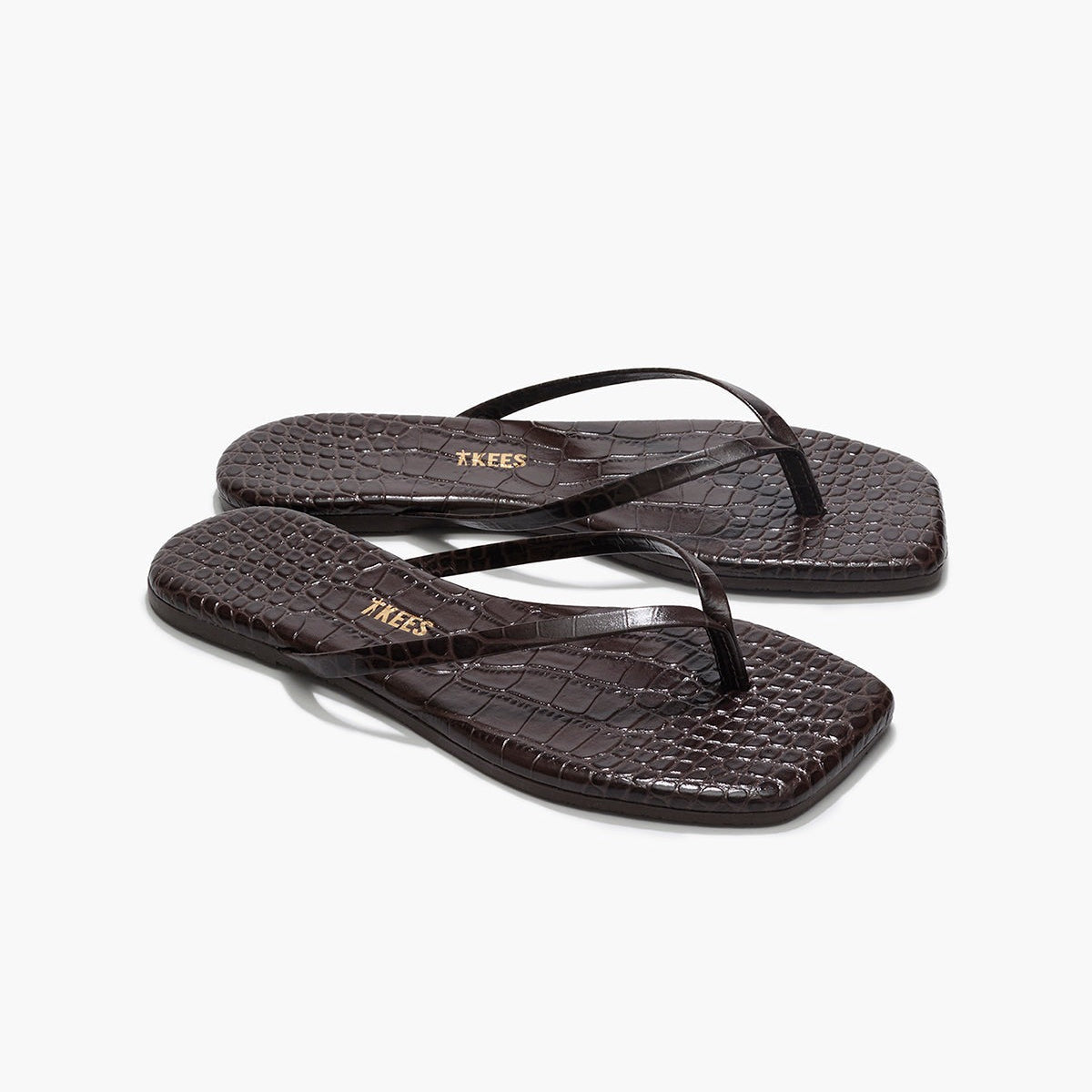 Square Toe Lily Croc - Carob